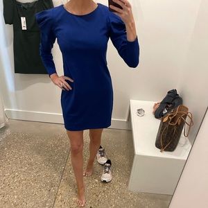 BB Dakota by Steve Madden royal blue puff sleeve dress. Size small
